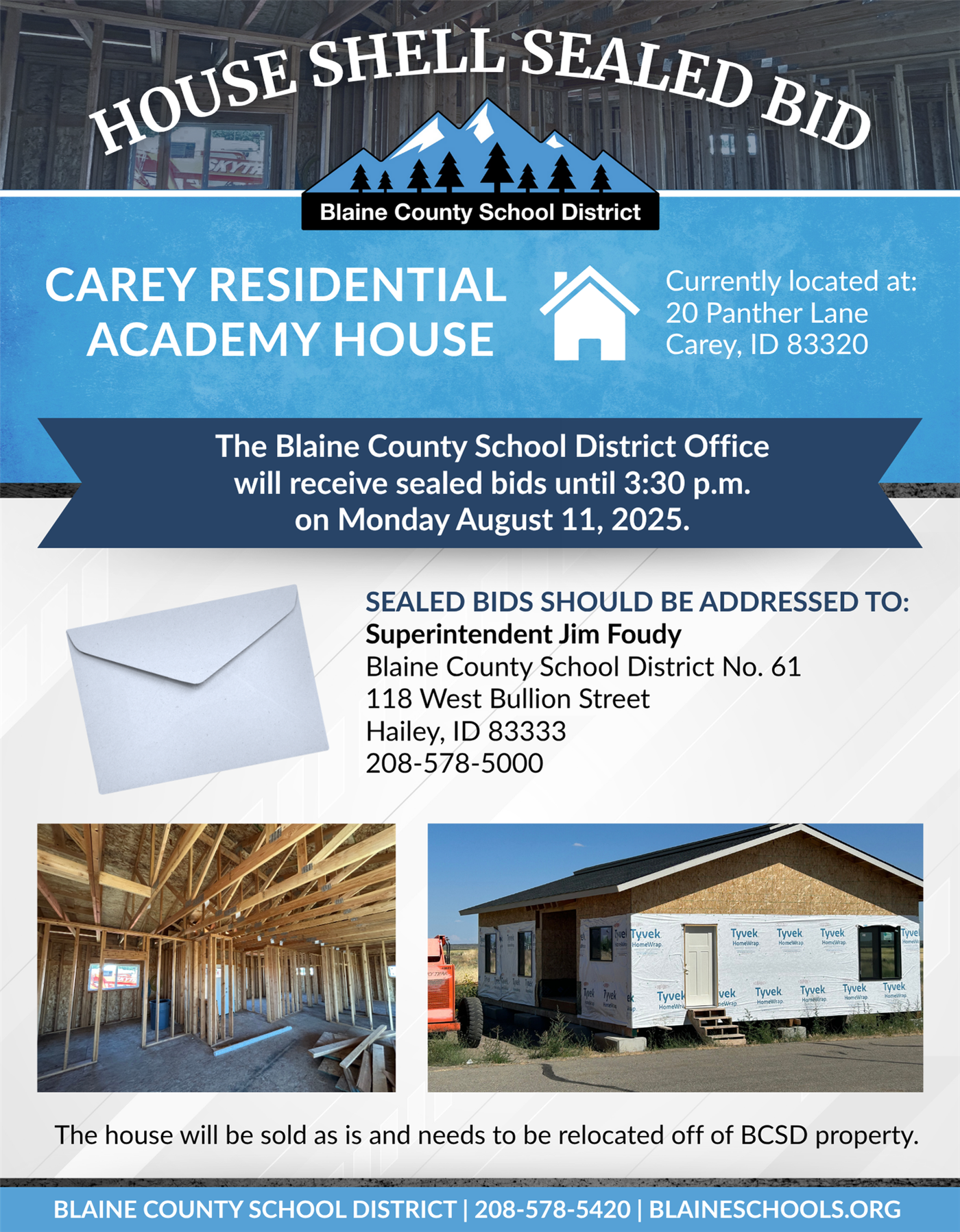  House Shell Sealed Bid